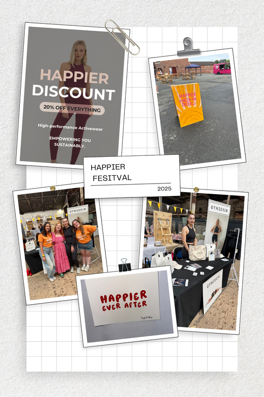 Founder of activewear brand attending a pop up festival
